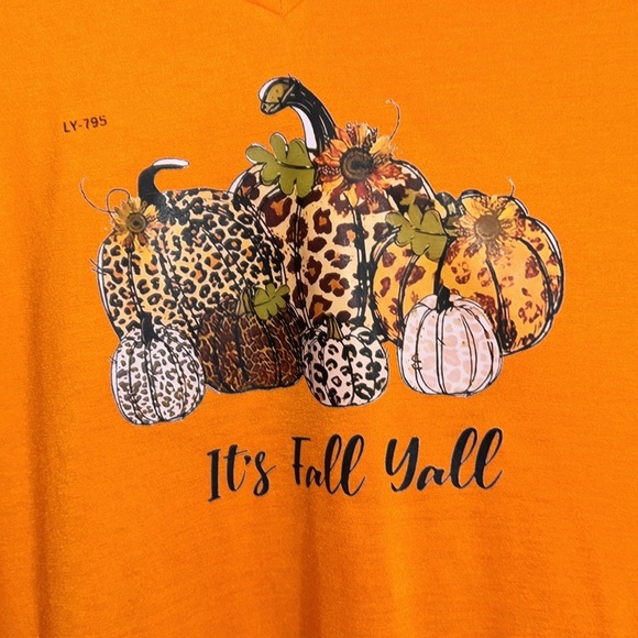 It’s Fall Y’all falll long sleeve tee size 5xL - Picture 3 of 5